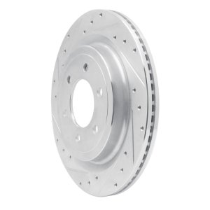 Ford F-150 Brake Rotor (1) - Rear Left - R1 Concepts - Drilled & Slotted - Silver - `21-`25
